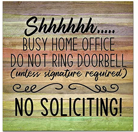Shhh Busy Home Office Do Not Ring Türklingel groß blanko Holzschilder geschnitzte Eiche Hausschilder Holz Gin Bar Schild Solide Mode Märchen für Muttertag 40,6 x 40,6 cm