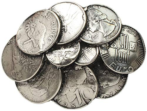 BELTINGER Gürtelschnalle Coins 4,0 cm | Buckle Wechselschließe Gürtelschließe 40mm Massiv | Wechselgürtel bis 4cm