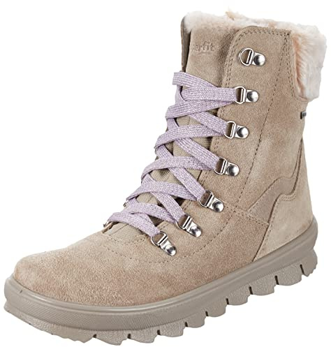 Superfit FLAVIA warm gefütterte Gore-Tex Schneestiefel, BEIGE/LILA 4000, 28 EU