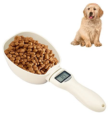 Pet Food Measuring Scoop Scale, Kitchen Digital Food Measuring Spoon for Dog Cat, Precise Dog Food Measuring Scooper, Measure Liquid/Dry Item, Max 800g