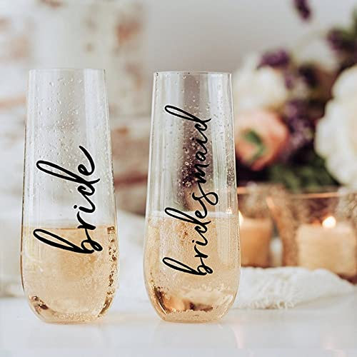 Verre À Champagne Sans Pied Personnalisé, Cadeau De Fête De Mariage Pour La Saint-Valentin, Flûtes À Champagne De Demoiselle D'Honneur, Enterrement De Vie De Jeune Fille, Verre À Vin, Tasse De