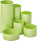 Maul Stiftehalter MAULtubo Ø15x12,5 cm | Schreibtisch Organizer mit 6 Köchern | Büro Organizer für Stifte, Kugelschreiber, Pinsel und Schere | Stilvoller Stifte Organizer | Lime