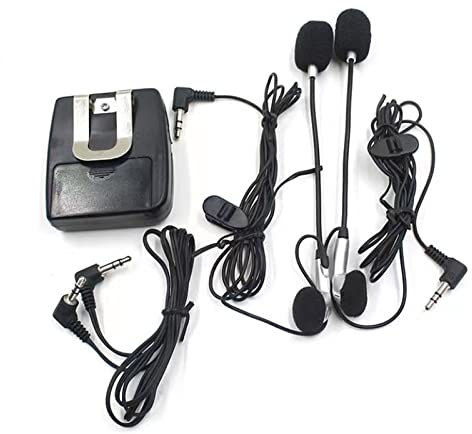 MOUDOAUER Système de communication pour casque de moto - Interphone 2 voies - Talkie-walkie avant et arrière - Accessoire MP3