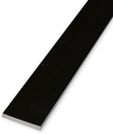 POLIMARK GROUP Profili piatti in alluminio anodizzato mm. 15x2 Lunghezza 2 metri - Color Nero resistente e versatile per progetti creativi fai da te e artigianato