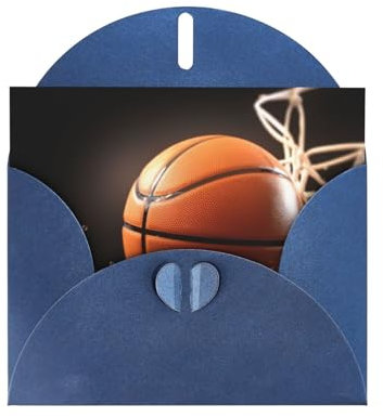 DOFFO Basketball bedruckte Grußkarten Perlglanzpapier Weihnachtskarte Hochzeitskarte Lustige Geburtstagskarte Blanko-Karten und Umschläge Thinking Of You Karten Geburtstagseinladungen
