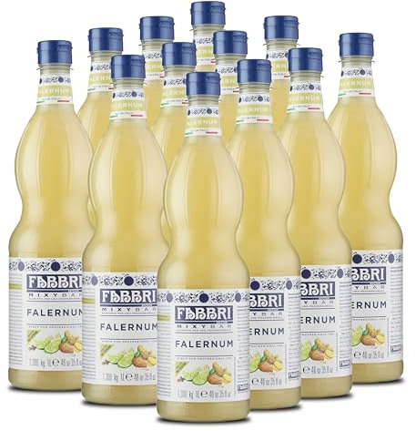 Food-United FALERNUM-SIRUP 1L FLASCHE | FABBRI Mixybar | Sciroppo | aus Ingwer Nelken Mandelpaste & Limette | fabbri 1905 cocktail bar | für Tiki-Cocktail karibische Getränke Zombie-Cocktail (1)