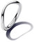 PANDORA Essence Organisch Geformter Bandring aus Sterling Silber, Größe: 56, 193314C00-56