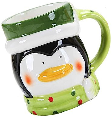 Ciieeo 1Stk Pinguin-Cartoon-Cup Weihnachtspinguin-Keramikbecher süße weihnachtstassen Wassergläser pinguintasse Espressotasse Kaffeebecher Trinkbecher Wasserbecher aus Keramik Karikatur