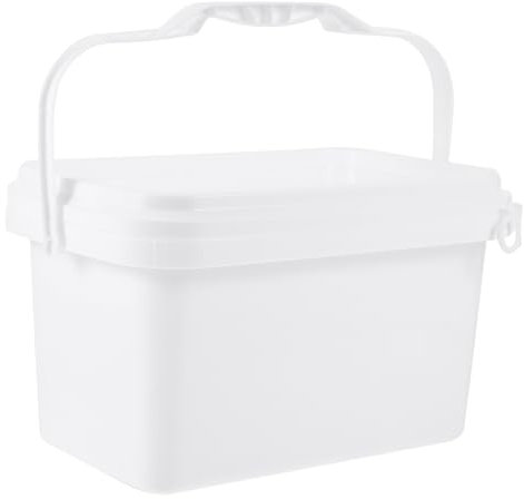 2l White Paint Bucket with Lid Hand-held Storage Container for Paint Pigment and Art Supplies Sturdy Mixing Bucket for Home Renovation and Craft Projects