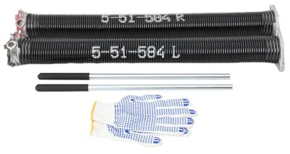 Cozyel Paire de Ressort de torsion pour porte de garage, Ressort de porte pour porte de garage, Remplacement de ressort pour porte de garage, Pièces détachées pour portes de garage, 51mmx584mm