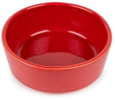 Espíritu de cocina – Poke-Bowl de cerámica de 13,5 cm (0,4 L) – Hecho en Francia – 100% reciclable – 20 °C a +250 °C, resistente a los arañazos – rojo moteado