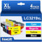 NewLift LC3219XL Patronen Kompatibel für Brother LC-3219XL LC3217 LC3219 XL Druckerpatronen für Brother MFC-J5330DW MFC-J5730DW MFC-J5335DW MFC-J6930DW MFC-J6530DW MFC-J5930DW(4er-Pack)