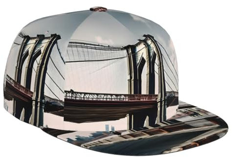 Japan Mount Fuji Landscape Casquette de baseball personnalisée avec photo imprimée, chapeau de soleil d'été réglable personnalisé unisexe, Brooklyn Bridge S, taille unique