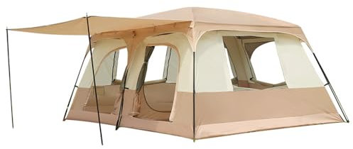 COMETX 2-Kammer-Reise-Camping-Zelt, großes Familienkabinenzelt atmungsaktiv und regenfest für 8-12 Personen Outdoor Camping Wandern Rucksackreisen Strand