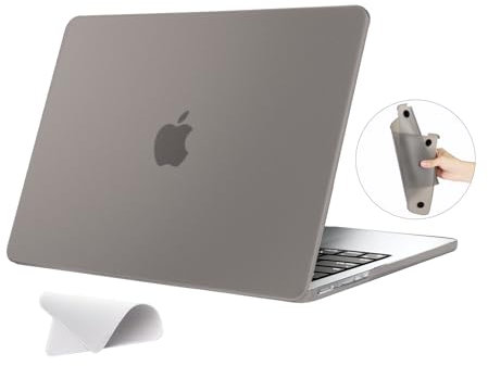 eleger Nicht-starre Hülle kompatibel mit MacBook Pro 14 Zoll M4 M3 M2 M1 Pro/Max A3112 A3185 A3401 A2918 A2992 A2779 A2442, Ausgabe 2024 2023 2021, bruchsicher Case, matt schwarz
