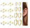 YADOCA 12Pairs 316L Surgical Steel Earrings Sets for Multiple Piercing Hypoallergenic 14K Gold Plated Flat Back Earrings Helix Cartilage Hoop Earrings for Women Girls Gold -2