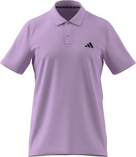 adidas Men's Train Essentials Training Polo Shirt, Bliss Lilac/Black, XL Tall
