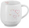 LE CREUSET Mon Coeur Collection Stoneware Heritage Mug, 13oz., White with Hearts