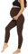 AMIYOYO Damen Umstandsleggings High Waist Schwangerschaftsleggings Blickdicht Umstandshose Freizeithose Stretch Umstandsmode für Schwangere Lang(Braun,M)