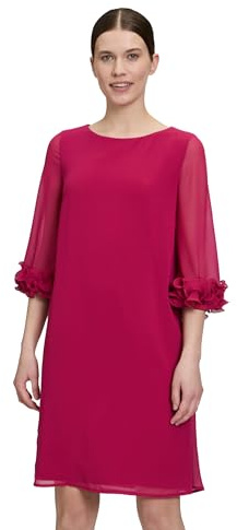 Vera Mont Damen Cocktailkleid mit Rüschen 46, Dark Raspberry