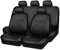 YFSRBH Leder Sitzbezüge Sets Für Mercedes Benz Classe C C180/C220/C280 W204 Sport/C250 W204 Sport 2007-2014, Anti Rutsch, Komfortabel, Schwarz