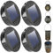 HOSPAOP 4 x Solarleuchten Ersatz Top 8cm, Solarlampe Ersatz Solarmodul mit Warmweiß LED, Wasserdicht Solar Licht Ersatzteile für Solarlampen Laterne Deckel Garten