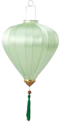 1pc Seidenlaternen mit Quasten, 12 Zoll chinesisches Neujahrslaternen mit hängendes Ring, japanische Vietnam -Hänge -Laternen für Festivalparty im Freien im Freien, hellgrün