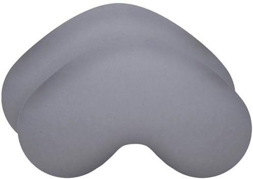 Kissenbezug Grau Doppelpack Nackenkissen Twist, Hochwertige Mako-Baumwolle (Double Jersey), Bügelfrei & trocknergeeignet, Kissenhüllen Set mit Reißverschluss, Oeko-Tex Zertifiziert