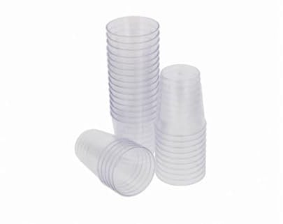 Shot Glasses 30ml Capacity Clear Drinking Glasses Durable Disposable Short Cups Plastic Tasting Glass Perfect for Home Kitchen Office Christmas Party Wedding Event Festival Cocktails Supplies (25Pack)