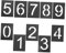 TOPPERFUN 1 Satz digitale Form nummeriert Tür Etiketten Vinyl groß außen Nummernschablone Adressenschild Vorlage Schablonen für die Stoffmalerei Zahlenschablonen zum Malen auf Holz PVC Black