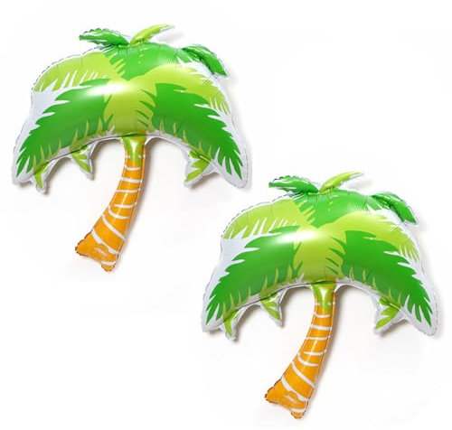 Ovanda 2 pezzi di palme gonfiabili in noce di cocco, palme hawaiano, decorazione hawaiana di palma di cocco, per feste a tema hawaiani, decorazione per feste estive