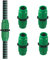 Expandable Garden Hose Repair Kit 4 Sets Expanding Hose Repair Accessories Dual-Channel Female Male Connectors Compatible with Pocket Tube Fits Expandable Garden Tube 25 50 75 100 FT