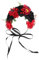 Mikinona 1 Stück Weihnachts Kunsthaarreif mit Lustigem Blumenkranz für Halloween und Festlichkeiten Verstellbares Stirnband mit Realistischen