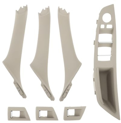 INFINAUTO RHD Side Door Control Panel Cover for BMW 5 Series | 1 Set RHD Side Door Window Control Panel Cover for BMW 5 Series, No.51417225875/51417225892 Inner Door Pull Handle Trim