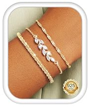 LOLIAS 3 Stück Armband Silber 925 Damen Wasserfest Armkette | Armband Silber/Gold/Rosegold Damen Armbänder Schmuck Damen Mädchen