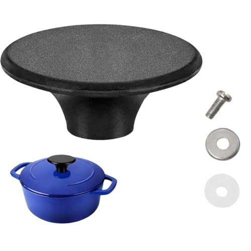 Voltrique Lot de 2 Bouton de Couvercle de Casserole Universel, Poignée de Remplacement Résistante à la Chaleur pour Cocotte en Fonte et Poêle, Compatible avec la Plupart des Couvercles
