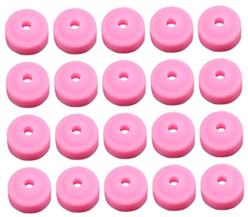 Silicone Nail Drill Bit Dust Cover Protectors Caps 20pcs Pink | Dustproof Replacement Covers for Nail Drill and Nail Tools, Easy Swap Design, Home Use or Professional Salons