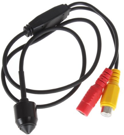 ePathChina® 1/3 HD 600TVL 5 Mega Pixel Surveillance Digital CMOS Cone Pinhole Mini Spy Hidden Covert Wired Video Camera with 3.7mm Lens for Home Security - PAL