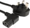 UK Plug Mains Power Cable - Angled Kettle Lead - IEC C13 H05VV-F 0.75mm² 3G 13A - Compatible with LG, Panasonic, Samsung, Sony, Panasonic, Acer, Asus, BenQ, Dell, Compaq and more - For LCD Plasma TV Monitor Printer PC Projector and other Appliances - Length: 3M / 9.8ft