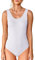 VEDATS Damen Body Träger Top Bodysuit Unterhemd Achselhemd (M, Weiß)