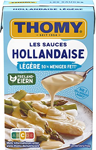 THOMY Les Sauces Hollandaise Légère, 1er Pack (1 x 250ml) | Leichte helle Sauce ideal zu Spargel, Gemüse, Fisch und Kartoffeln