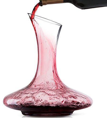 Doctor Hetzner Dekantierer,Weinkaraffe 100% Bleifreie,Kristall Dekanter Rotwein Karaffe - 1200ml