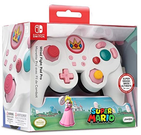 Pdp Controller Cablato Nintendo Switch - Peach Super Smash Bros - Essentials - Nintendo Switch