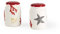 Excelsa Coral Juego de Sal y Pimienta, Cerámica, Blanco y Rojo, 2 artículos