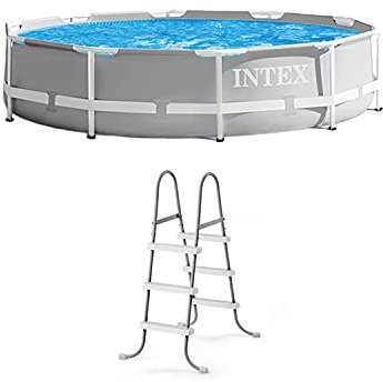 INTEX 26701EH Prism Frame - Set piscina fuori terra: 3 x 76,2 cm, con pompa filtro 330 GPH, scala rimovibile