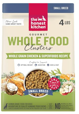The Honest Kitchen Whole Food Clusters Small Breed Whole Grain Chicken Dry Dog Food, 4 lb Bag