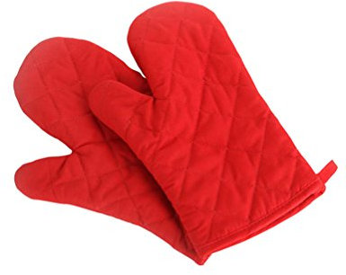 1 Pair Oven Baking Gloves, Red