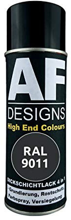 Peinture en spray 4 en 1 RAL 9011 noir graphite