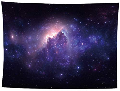 izielad Cosmic Galaxis Universum Space Nebula Wandteppich Psychedelic Blue Starry Sky Wandbehang Wandteppich Böhmische Wandkunst Wandteppich für Schlafzimmer Wohnheim Dekor 73X95CM 28.7X37.4IN