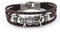 Damen Lederarmband,Vintage Boho Geflochtene Verstellbare Punk Echtleder Charm Eule Braun Mehrschichtige Leder Armbänder Männer Frauen Jungen